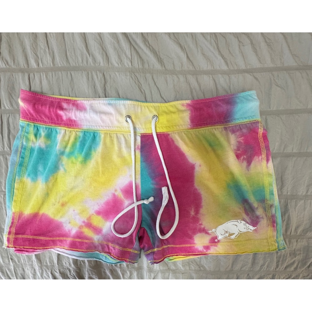 Arkansas Razorbacks‎ Sideline Apparel Tie Dye Lounge Shorts Comfy L